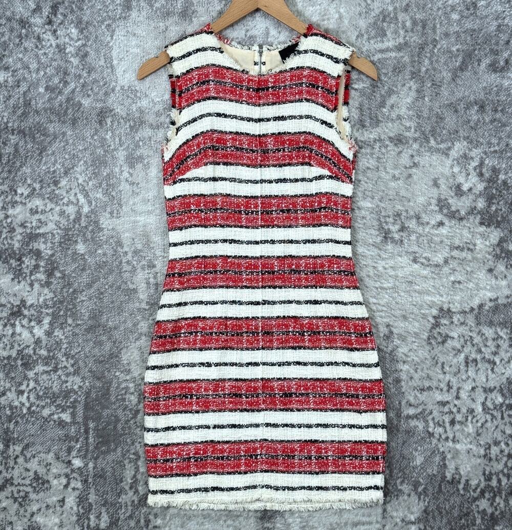 Vintage Dolce & Gabbana Dress 38 / US XS Womens Tweed Striped Sleeveless